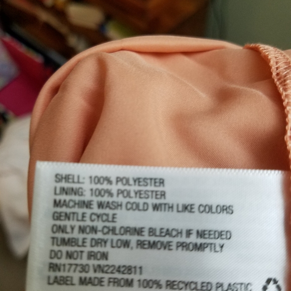 Ava & Viv Plus Size Apricot Sleeveless Dress - Picture 3 of 7